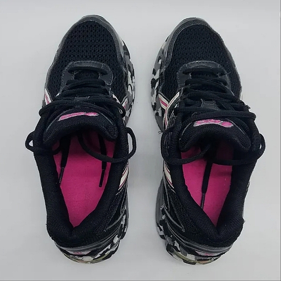 Asics SZ 6 Black/Pink Camouflage Running/Training Sneakers - Picture 2 of 10